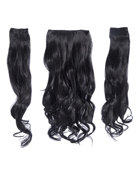 💇‍♀️ 20” Curly Clip-In Hair Extensions – Heat-Resistant Synthetic Fibre (3-Piece Set)