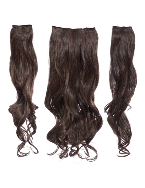 💇‍♀️ 20” Curly Clip-In Hair Extensions – Heat-Resistant Synthetic Fibre (3-Piece Set)