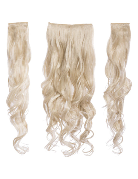 💇‍♀️ 20” Curly Clip-In Hair Extensions – Heat-Resistant Synthetic Fibre (3-Piece Set)