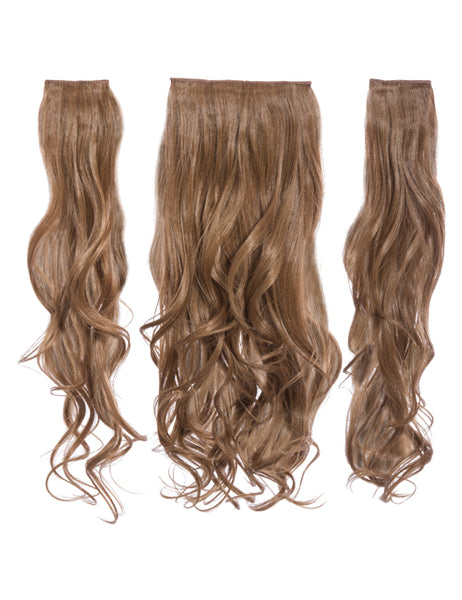 💇‍♀️ 20” Curly Clip-In Hair Extensions – Heat-Resistant Synthetic Fibre (3-Piece Set)