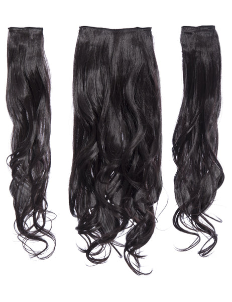 💇‍♀️ 20” Curly Clip-In Hair Extensions – Heat-Resistant Synthetic Fibre (3-Piece Set)