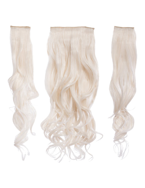 💇‍♀️ 20” Curly Clip-In Hair Extensions – Heat-Resistant Synthetic Fibre (3-Piece Set)