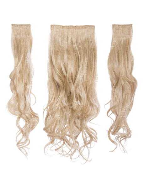 💇‍♀️ 20” Curly Clip-In Hair Extensions – Heat-Resistant Synthetic Fibre (3-Piece Set)