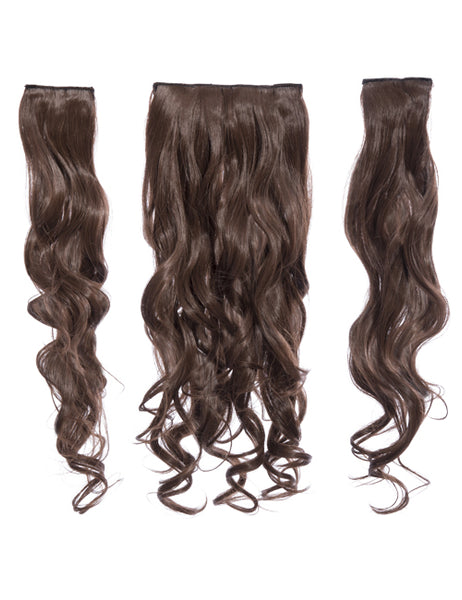 💇‍♀️ 20” Curly Clip-In Hair Extensions – Heat-Resistant Synthetic Fibre (3-Piece Set)