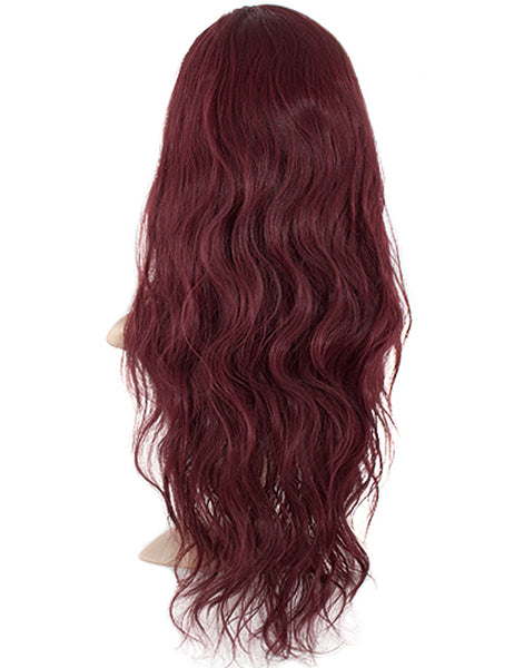 Long Beach Wave Hair 3/4 Half Head Wig Wavy Hairpiece Various Colours