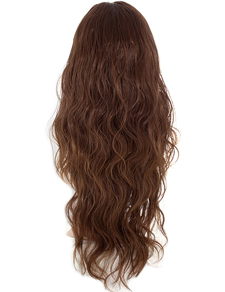 Long Beach Wave Hair 3/4 Half Head Wig Wavy Hairpiece Various Colours