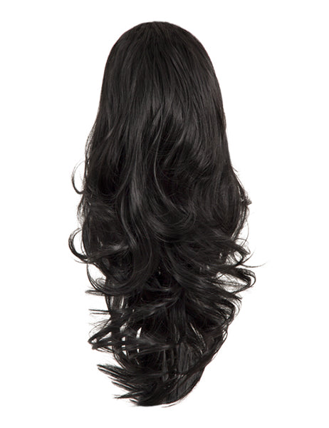 Reversible Clip In Drawstring Ponytail Extension Wavy or Curly Hair Piece