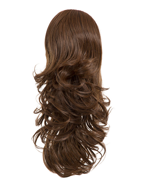 Reversible Clip In Drawstring Ponytail Extension Wavy or Curly Hair Piece