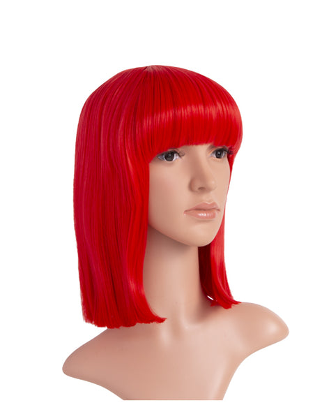LONG COLOURFUL BOB STYLE PARTY WIG VARIOUS COLOURS