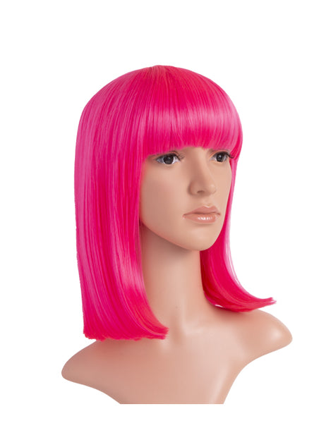 LONG COLOURFUL BOB STYLE PARTY WIG VARIOUS COLOURS