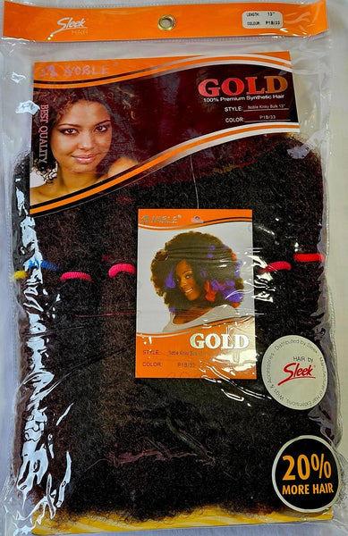 Noble Gold Kinky Bulk / Feels Like Human Hair High Quality Synthetic Hair