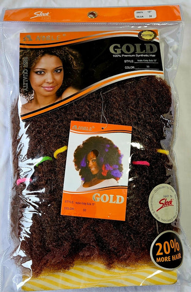 Noble Gold Kinky Bulk / Feels Like Human Hair High Quality Synthetic Hair