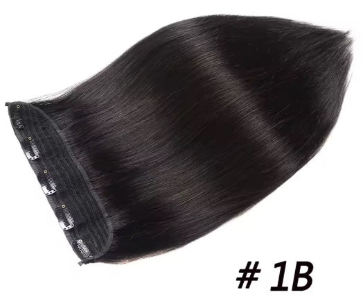 Wendkuni Beauty 100% Remy Human Hair Clip in Extension One Piece Straight 3/4 Full Head 20 inch 100g