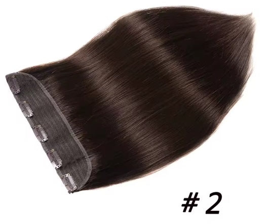 Wendkuni Beauty 100% Remy Human Hair Clip in Extension One Piece Straight 3/4 Full Head 20 inch 100g