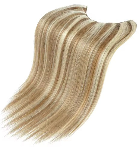 Wendkuni Beauty 100% Remy Human Hair Clip in Extension One Piece Straight 3/4 Full Head 20 inch 100g