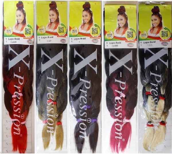 X-pression Pre-Pulled Hair Extension - LAGOS BRAID